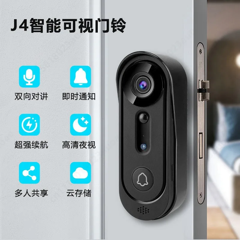 Professional Electronic Peephole Video Doorbell 4MP Drill Free Security Camera ICAM365 APP Smart Remote Two Way Audio Intercom