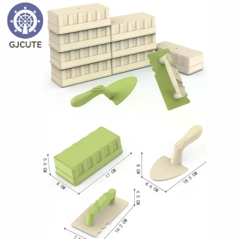 3Pcs Shovel Sandbox Castle Building Sand Brick Walls Molds Tools Children Beach Toys Outdoor Snow Play Games Kids Sands Toy