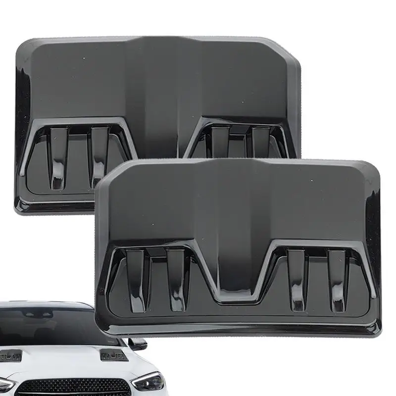 

Car Hood Air Vent Covers 2Pcs/set Auto Engine Air Outlet Protection Cover Vehicle Hood Scoop Air Flow Intake Accessories