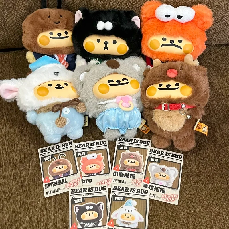 

Bearisbug Blind Box 6pcs Mini Figure Set Kawaii Anime Character Toys With Hidden Rare Desktop Room Decoration For Fans