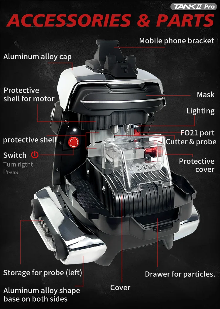 2025 Magic TANK High-Precision Automatic Key Copying Machine Dimple Key Duplication for Locksmith Supplies Factory Direct Sales