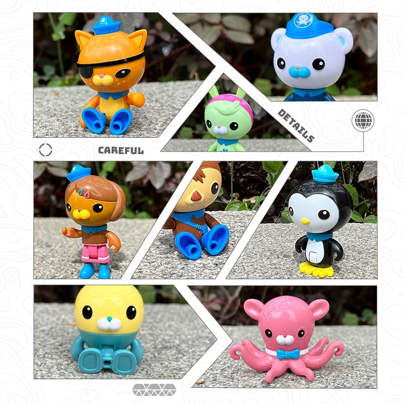 8 قطعة Octonauts عمل أرقام ألعاب صغيرة Barnacles Peso Kwazii Tweak Vegimal Dashi Pvc دمى نماذج للحيوانات الاطفال هدايا عيد الميلاد