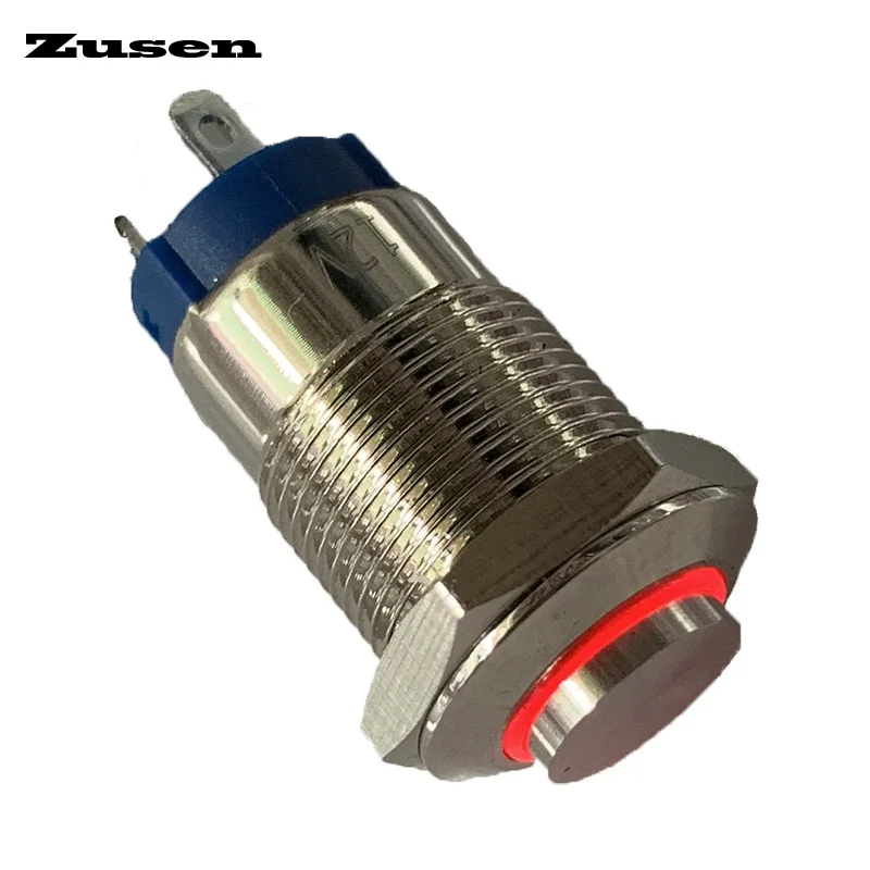 Zusen 12mm High head Push Button Switch Latching/Momentary Ring Led Light (ZS12H-10E/N)