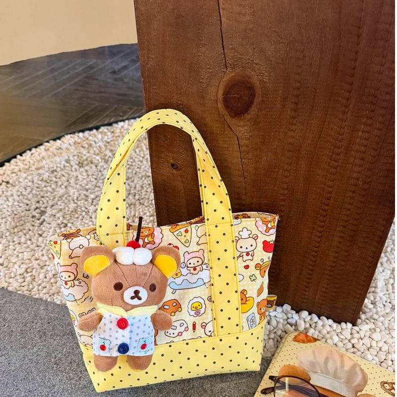 

Rilakkuma Cute Casual Small Tote Bag For Women Spring New Style Large Capacity For Commute Work Outdoor And Daily Errands