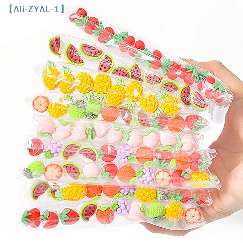【ZYAL-1】10PCS/Set Fruit Collection Mascara Brush Reusable Lash Brush Tube Spoolies Lash Extension Brushes Makeup Tools