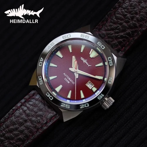 Heimdallr Monster Diver reloj para hombre, esfera azul escarcha, cristal de zafiro, NH35, mecánico automático, resistente al agua, 200m, luminoso completo