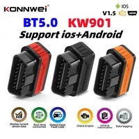 KONNWEI KW901 Elm327 V1.5 Pic18F25K80 OBD2 Scanners Bluetooth 5.0 for Android/IOS OBD Car Diagnostic tools Code Reader PK iCar2