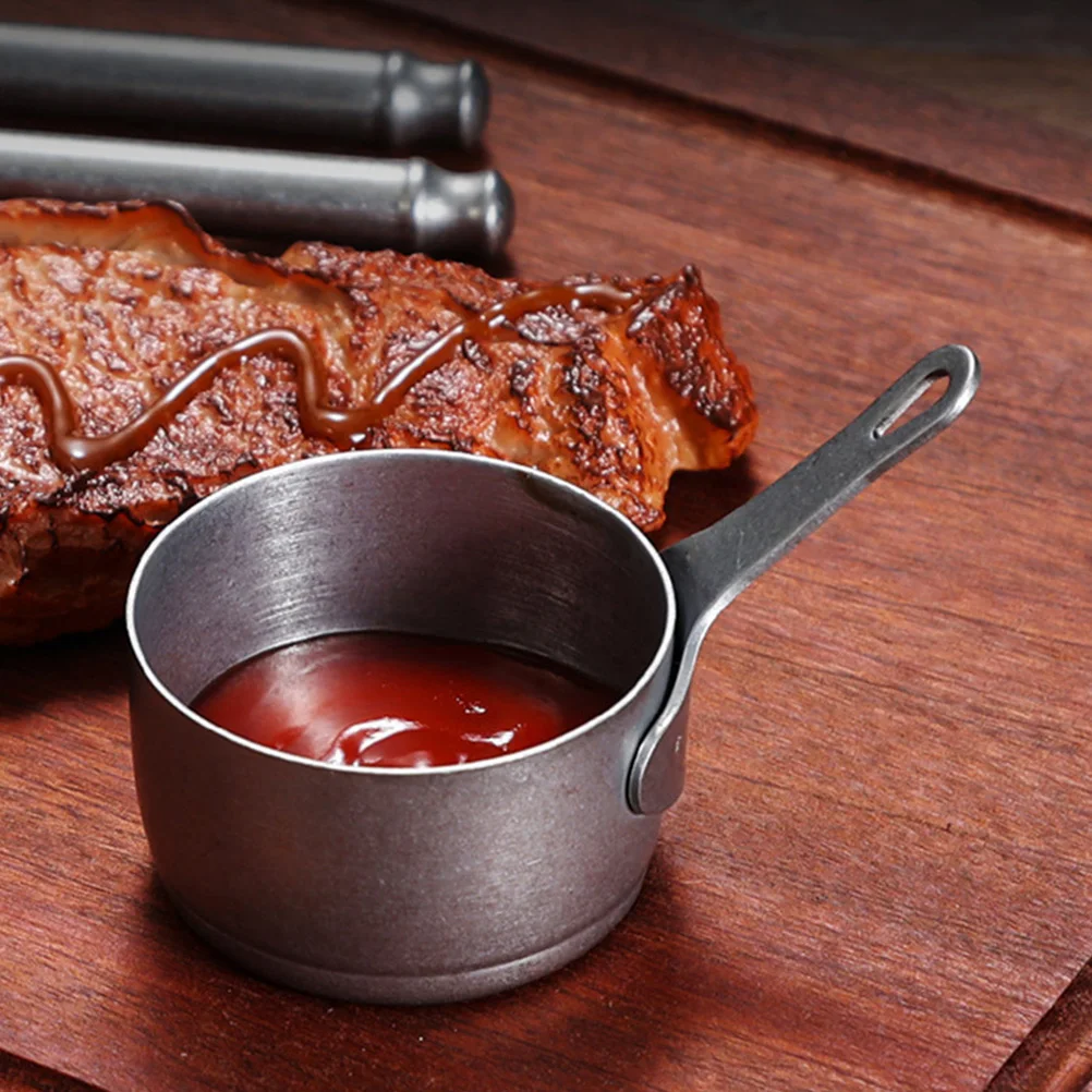 

Stainless Steel Sauce Cup Condiment Container Household Seasoning Plate Dipping Dish Decorative Practical Durability Kitchen Bar