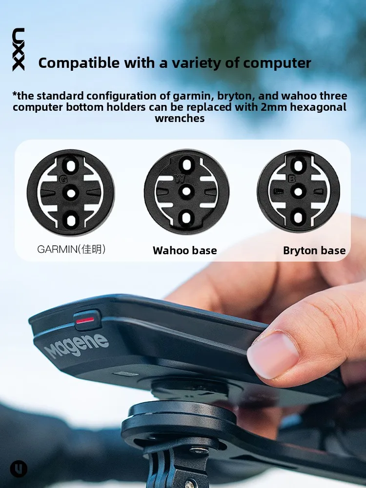 حامل متكامل للمقود من UXX للدراجات الهوائية والجبلية، حامل تمديد لعداد السرعة والإضاءة، قاعدة لكاميرا الرياضة، ملحق