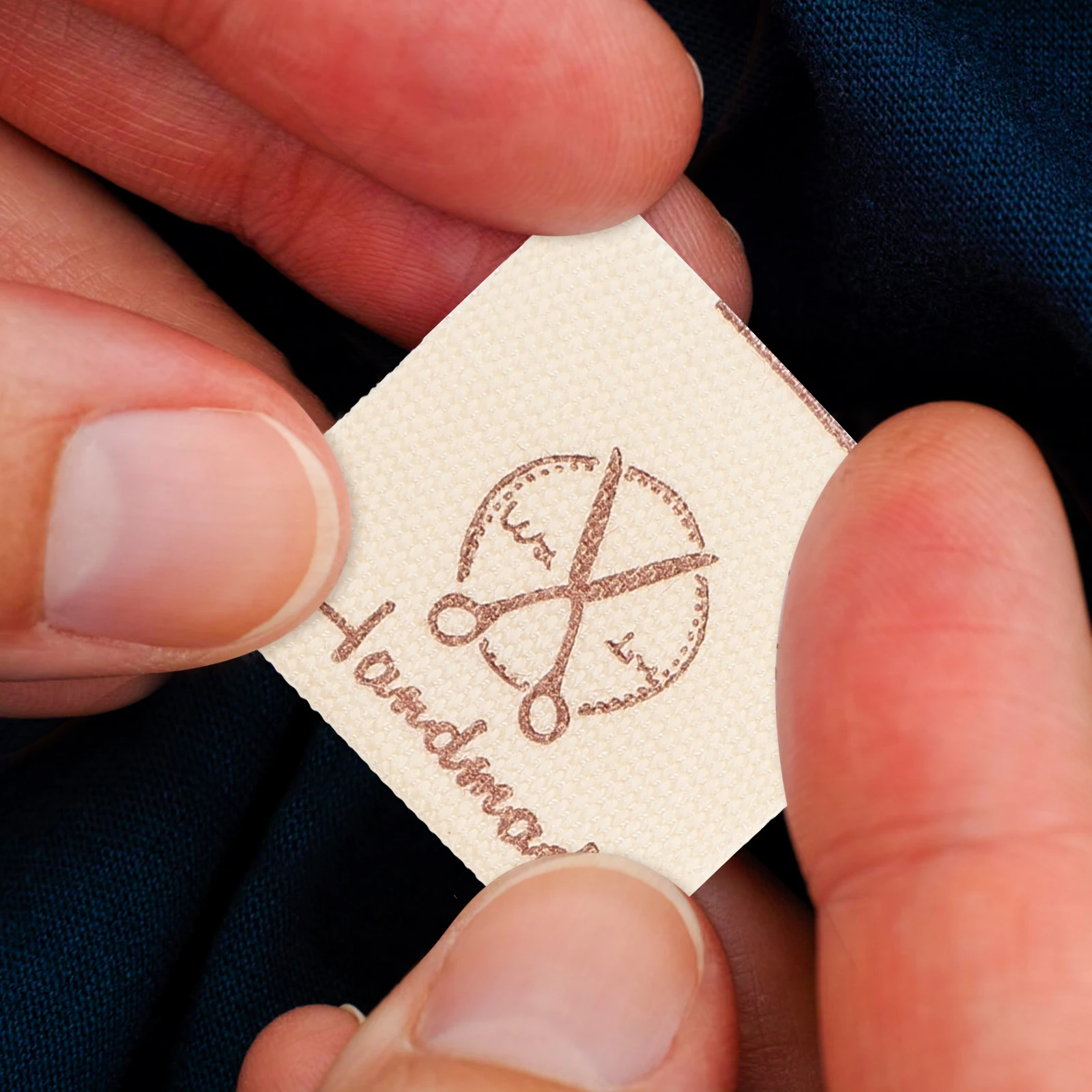 

100Pcs Clothing Sewing Labels Handmade Tags for DIY Knitting Sewing Craft Premium Cotton Labels for Customizing Apparel