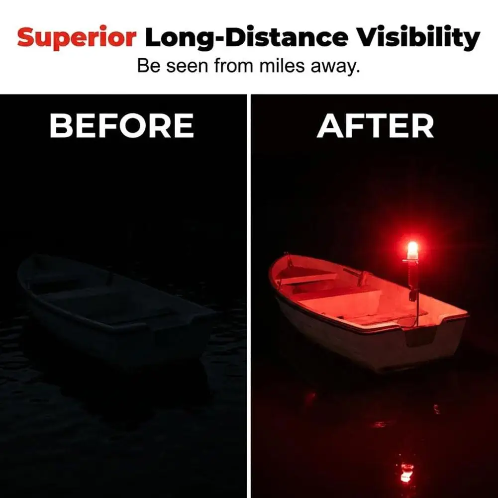 IP67 Wasserdichte Marine-Notfall-Signalleuchte Hochsichtbare LED Elektronische Bootsfackel für Fischernetz-Boje Kajak-Sicherheit – Detail 9
