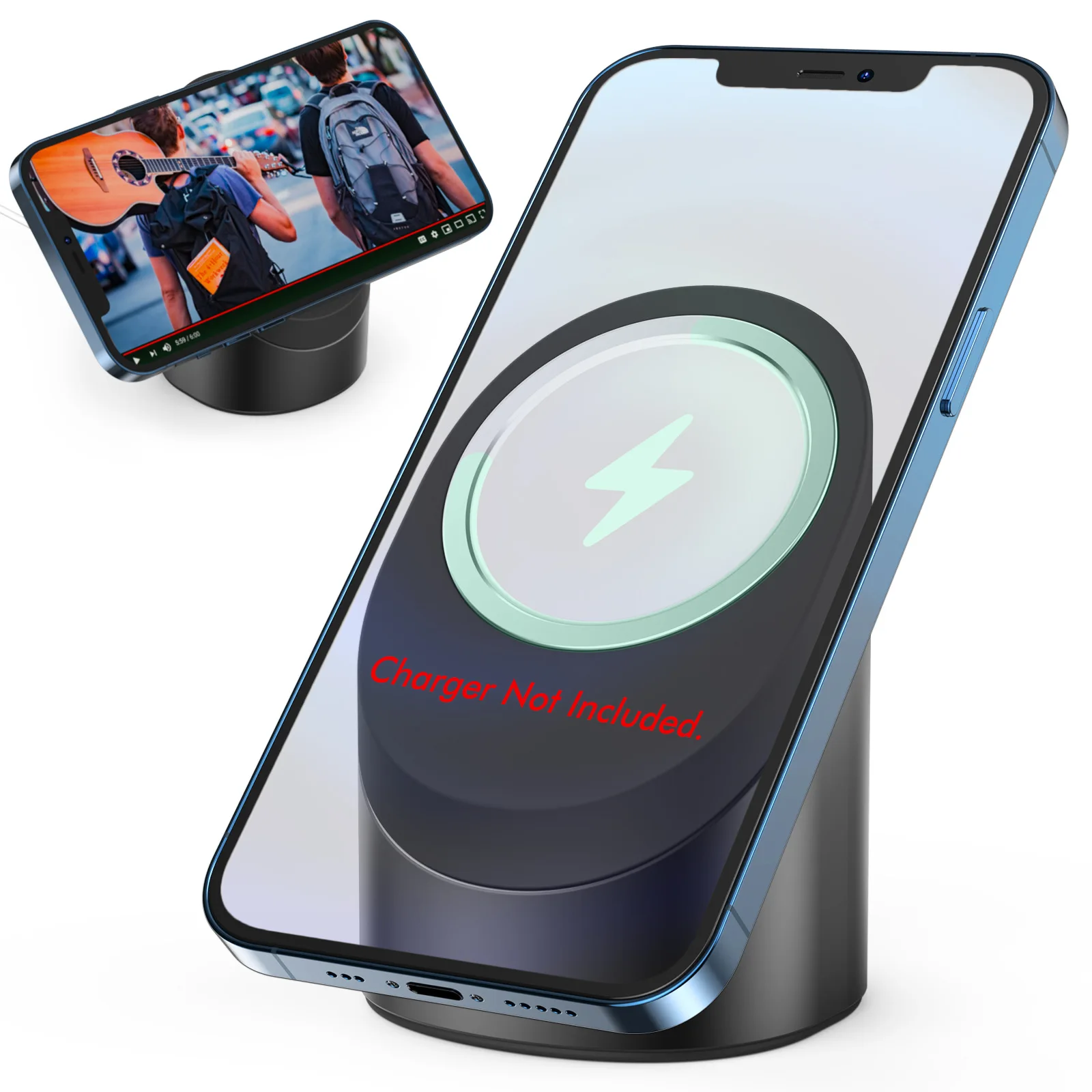 Charging Base Stand Suitable for MagSafe Charging Dock Apple iPhone 12 Magnetic Wireless Charging Aluminum Alloy Storage Bracket