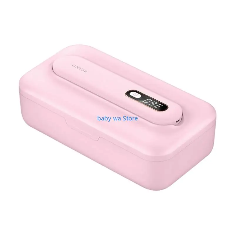 صندوق تنظيف اللهاية الكهربائي، علبة منظمة صحية لمستلزمات تغذية الرضع، تصميم بلاستيكي خفيف الوزن 4XBD #5