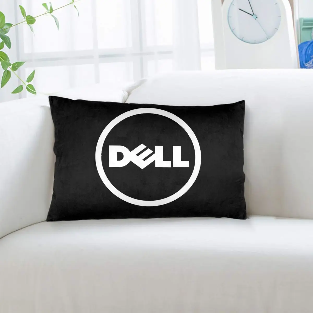 Best Seller Dell Computer Logo Merchandise Rectangle Pillowcase Cushion Cover Decor Bedroom Bed Home Comfort Throw Pillow