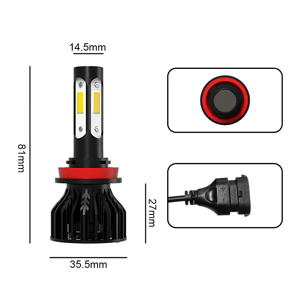 2PCS 120W LED Headlight 20000LM High Power 6000K Turbo Auto Lamp Canbus No error For Chevrolet Captiva Sport 2012 2013 2014 2015 view 2