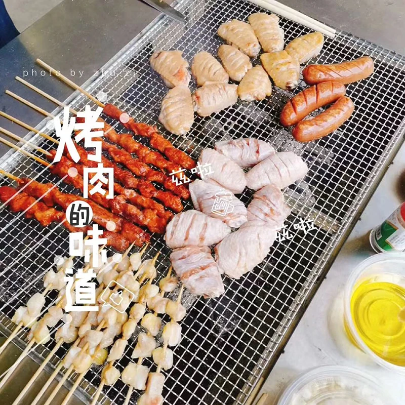 Sheet Metal Processing Outdoor Stainless Steel BBQ Table Commercial Household Barbecue Grill Stove Thickened Charcoal Barbecue