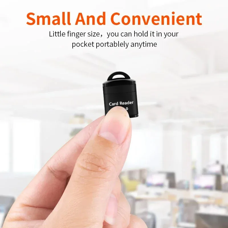 1/2/3/6pcs Mini High Speed USB2.0 Card Reader Mini USB Adapter For MicroSD Memory Card For PC Computer Desktop Laptop Notebooks