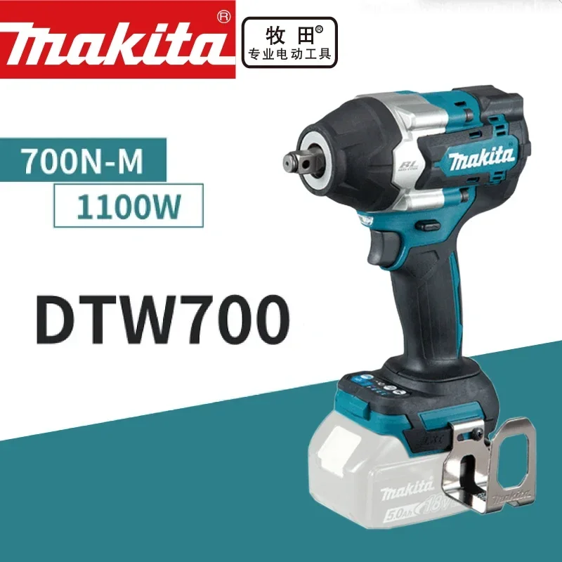 18V Makita DTW700 1800 N.M Torque Brushless Electric cordless Impact Wrench 1/2 In Lithium-Ion makita BL1860B Battery