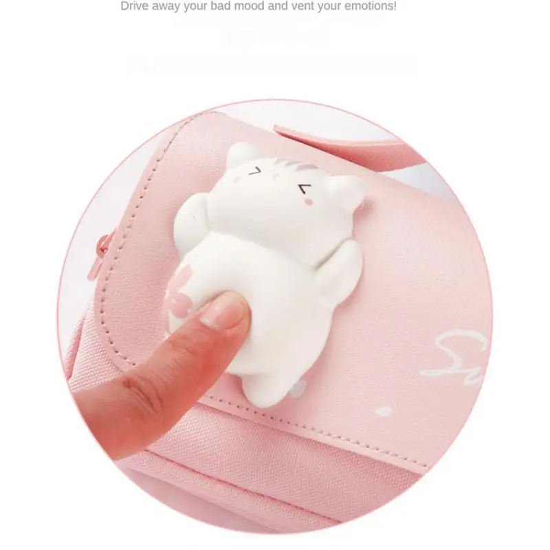 Декомпрессионный чехол для ручек для девочек, милые водонепроницаемые школьные принадлежности, органайзер в эстетике, корейские Канцтовары