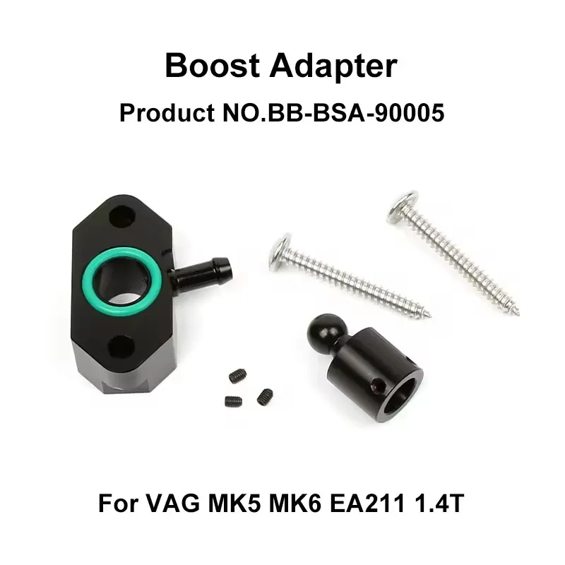 Aluminum Boost Sensor Gauge Turbo Boost Tap Vacuum Adapter For VW Volkswagen Audi EA211 1.4T Engine Battle Bee BB-BSA-90005