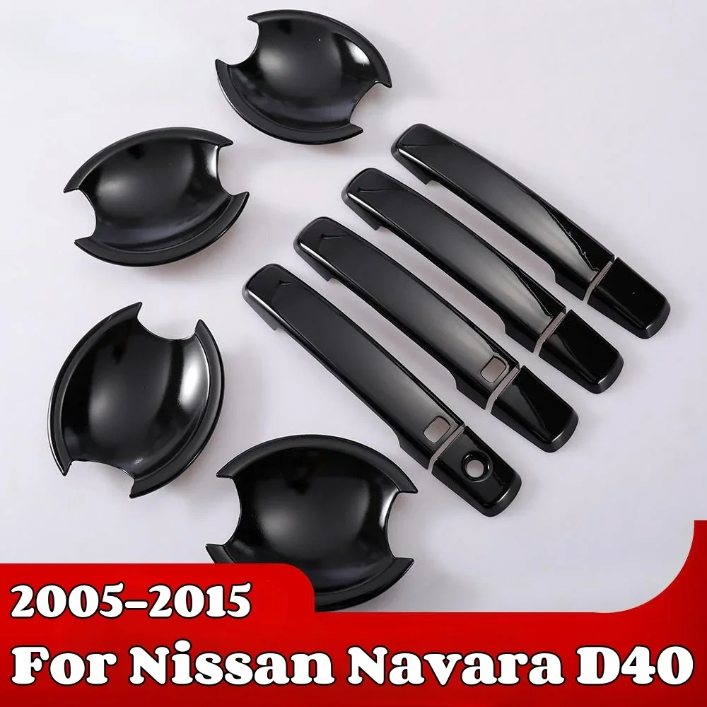 

Для Nissan Navara D40 2005-2015 Frontier автомобильный Стайлинг ABS черная Дверная ручка защитное покрытие крышка отделка автомобильные аксессуары