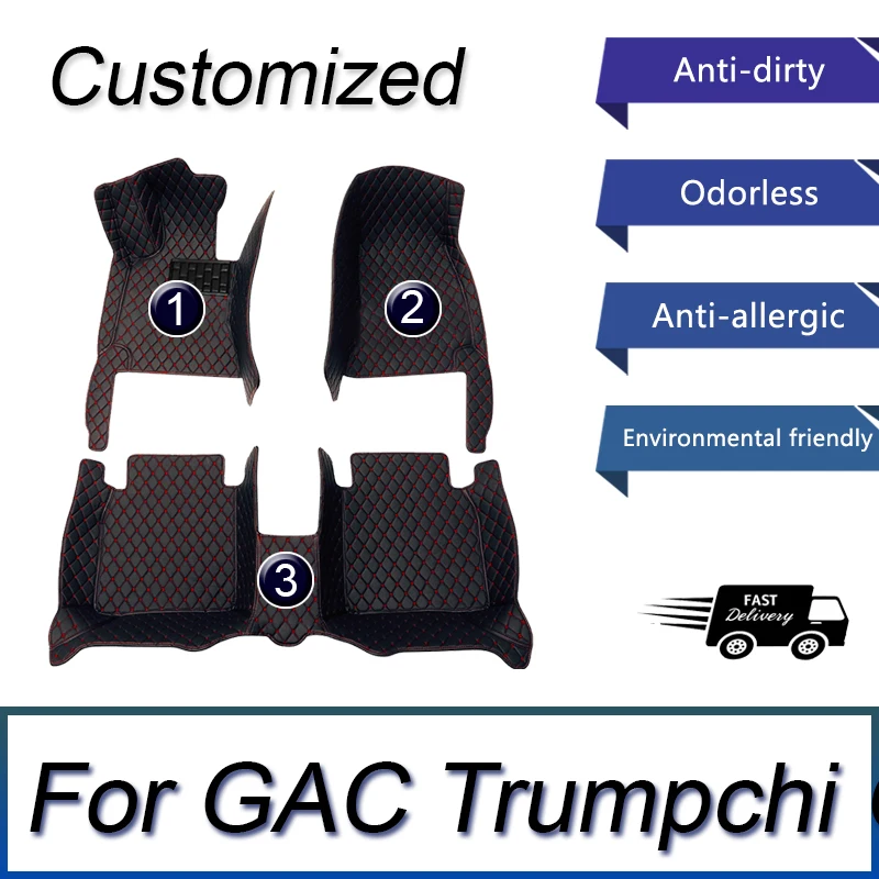 

Car Floor Mats For GAC Trumpchi GS3 2017 2018 2019 2020 2021 Custom Auto Foot Pads Automobile Carpet Cover Interior Accessories