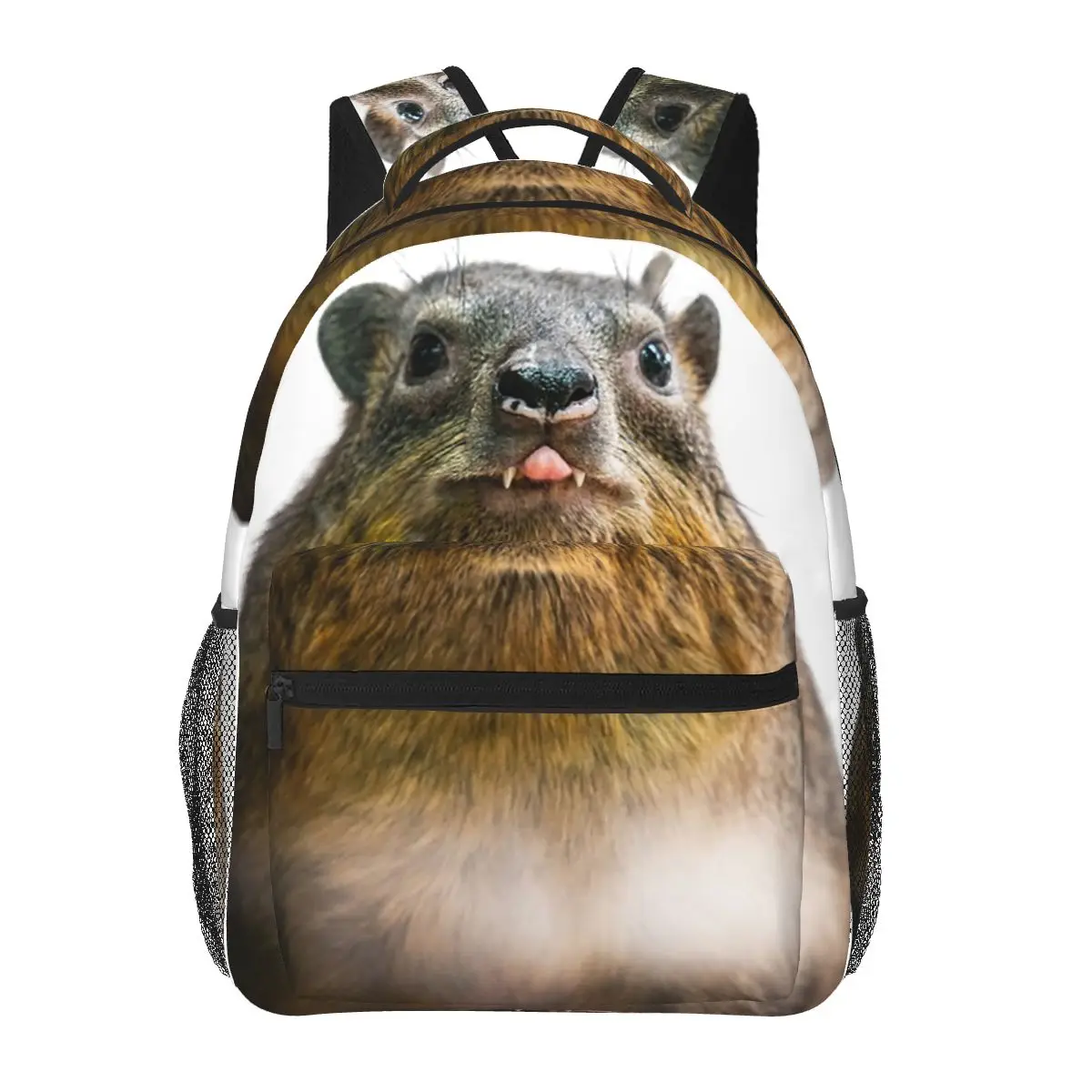 Rock Hyrax Photo Cute Vampire Potato Backpacks Boys Girls Bookbag Students School Bags Kids Rucksack Shoulder Bag Large Capacity