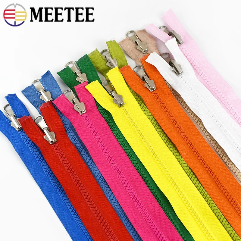 

1-10Pcs Meetee 5# Resin Zipper 70cm Open-End Zips Bag Decor Single Slider Zip Closure Zippers Repair Kits DIY Sewing Accessories