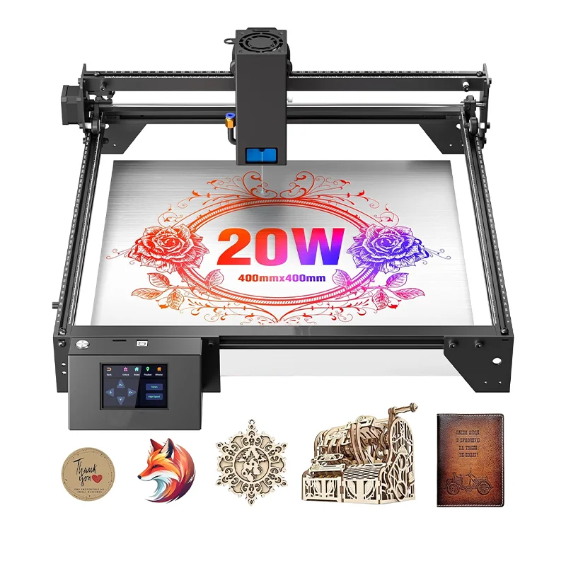 LANGER RAY5 20W Laser-graveur 130W CNC-snijder |   3,5-inch touchscreenmachine voor metaal, glas, hout, leer, industrieel en doe-het-zelf