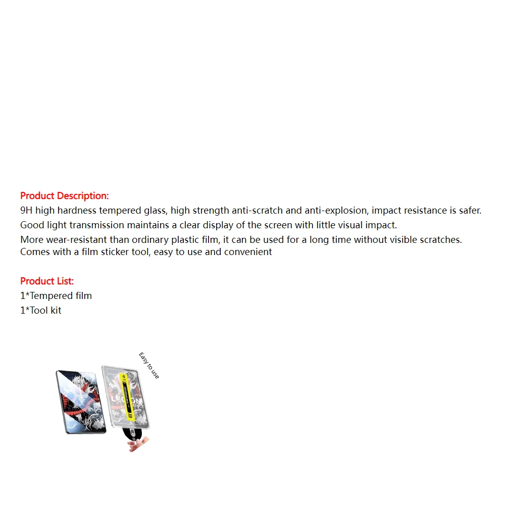 

Screen Protector for Legion Y700 5th Gen 2026 8.8-inch, Tempered Glass Film with Tool Kit, 9H Hardness, Anti-Scratch Bubble-Free