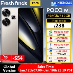 NEW POCO F6 Smartphone Snapdragon®8s Gen 3 1.5K CrystalRes AMOLED 90W Turbo Charging 5000mAh Battary 50MP dual camera with OIS