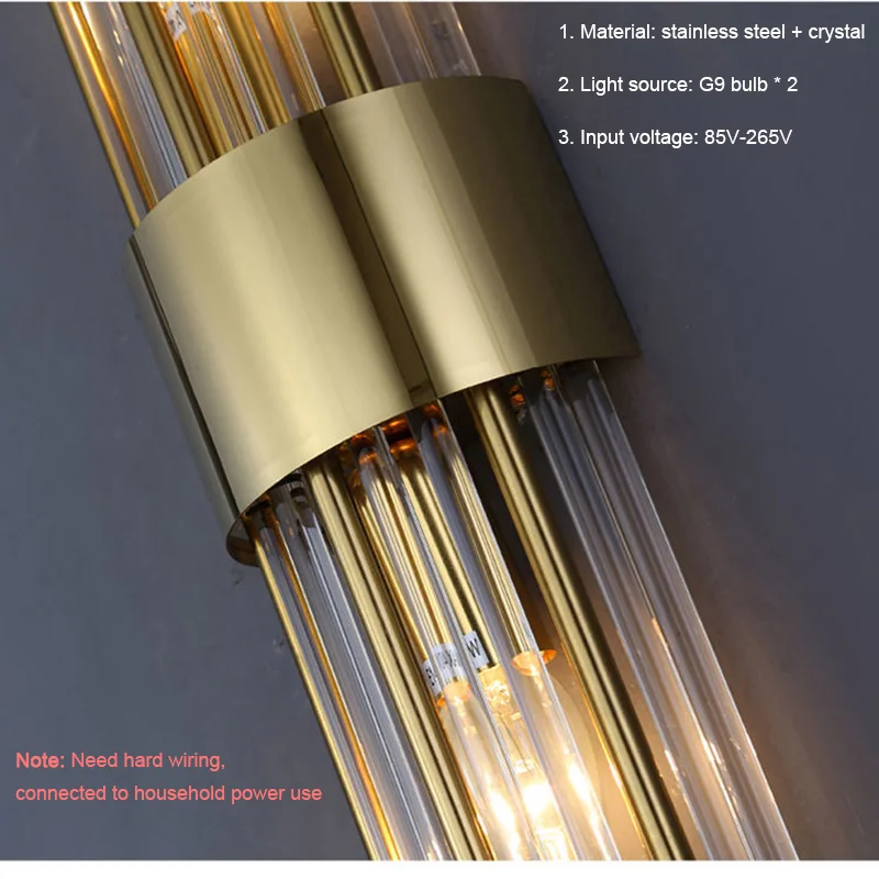 Light Luxury Wall Lamp Modern LED Gold Wall Light Indoor Lighting Wall Sconce Home Decor for Living Room Bedroom Bedside Stairs