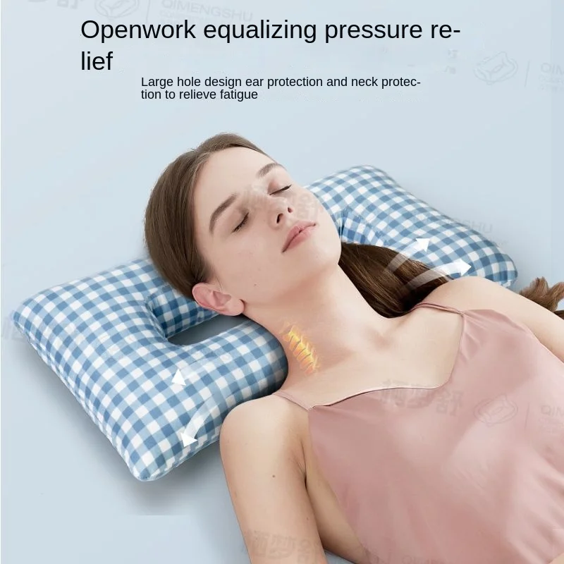 Perforated Ear Protection, Side Sleeping Non Pressure Ear Pillow, Pillow, Pierced Elf Ear anti Pressure Hollow out, Side Pillo