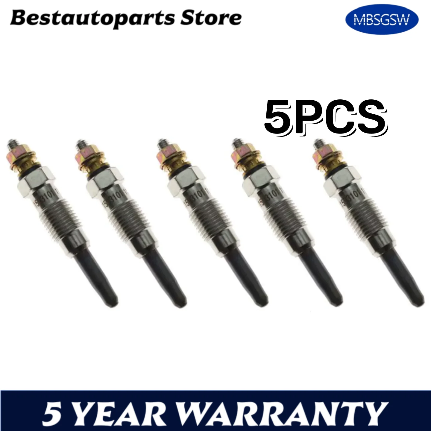 

1/2/5 GLOW PLUG SET FOR MERCEDES-BENZ VITO 190 C-CLASS E-CLASS W201 W124 1997-2003 0011591701 0011593601 6611593101 0140201041