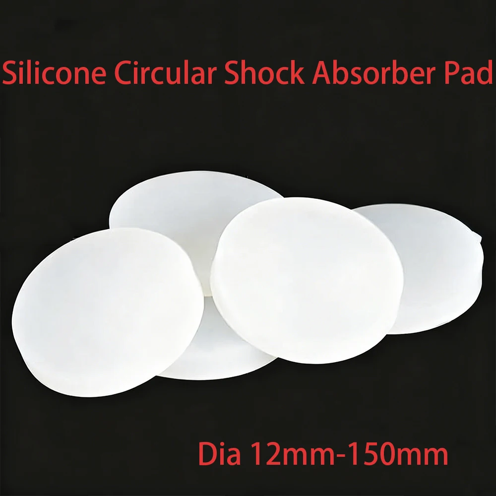 10-20Pc Silicone Circular Gasket Shock-Absorbing Pad Dia 12-150mm Solid Anti Slip Rubber Pad Pipe Joint Fittings Thickness 5/6mm