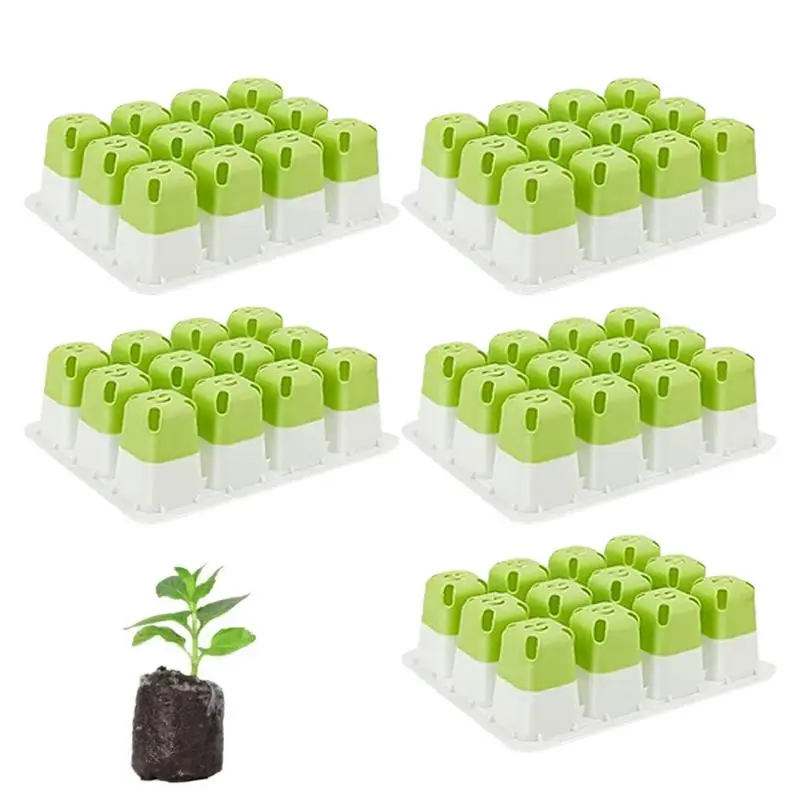 Seedling Starter Trays Reusable Potted Planting Container Set Of 5 Reusable Houseplant Sprouting Containers For Flower Fruit