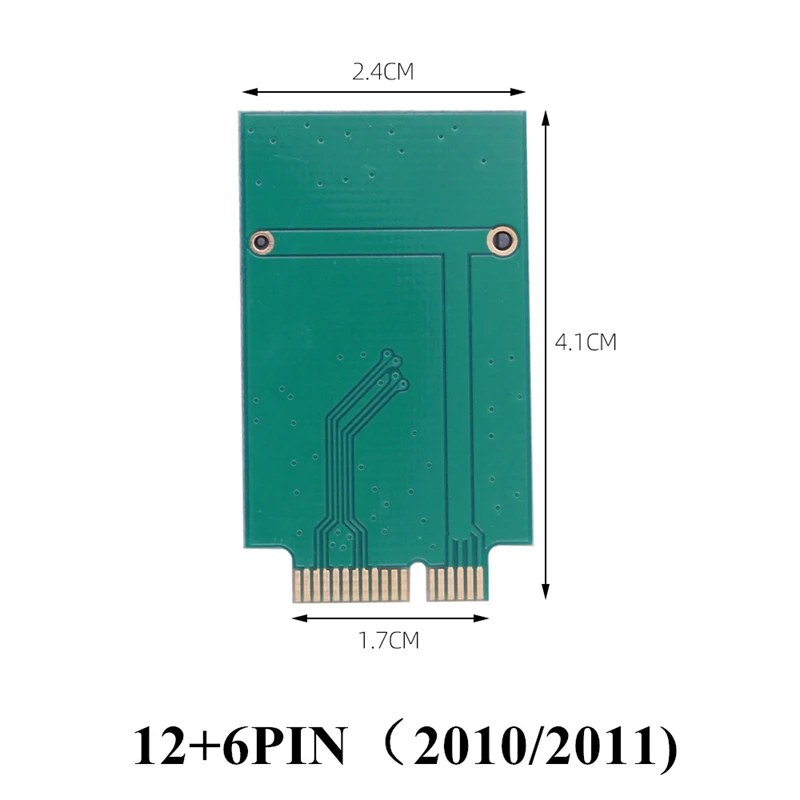 OULLX-Adaptateur M.2 NGFF à 7 + 17 broches 6 + 12 broches, carte pour Macbook Air 2012, 2010, 2011, A1466, A1465, convertisseur pour ordinateur PC