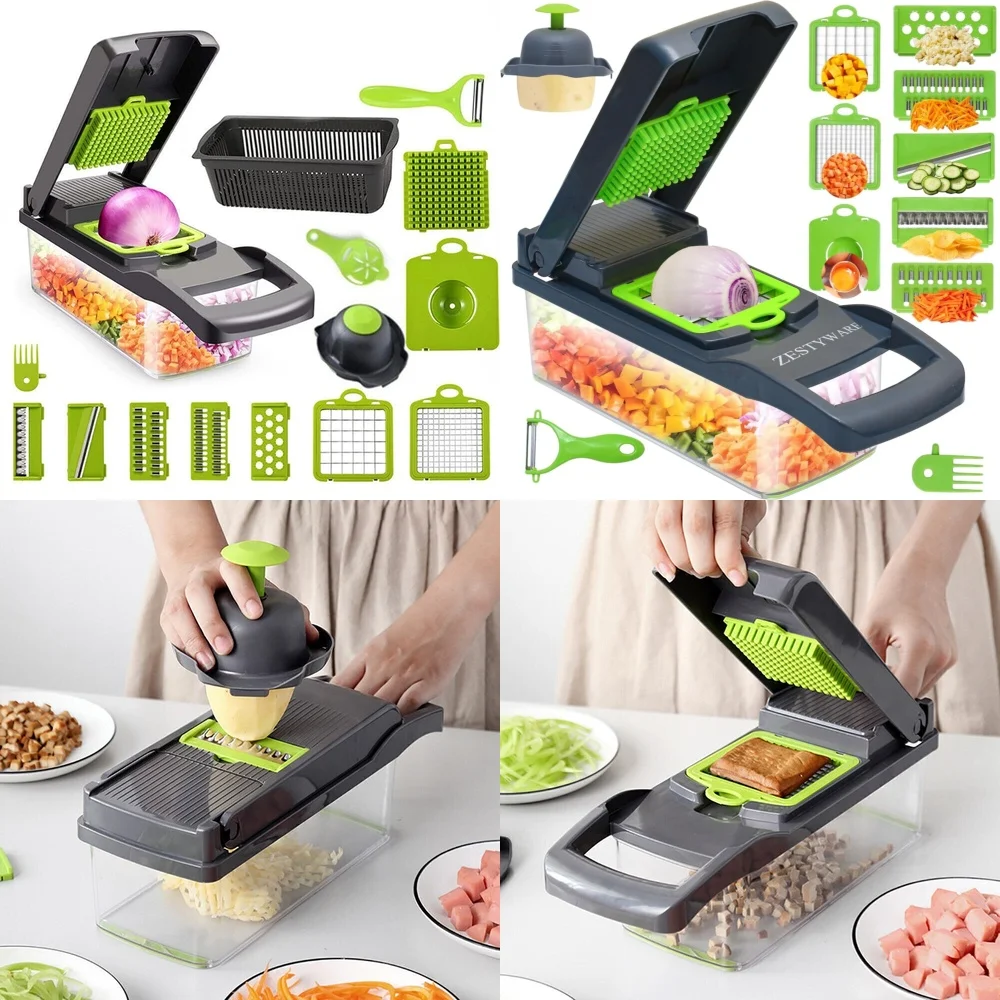 

Fruit & Vegetable Tools15 in 1 vegetable chopper for kitchen onion dicer veggie cutter fruit slicer food prep tool
