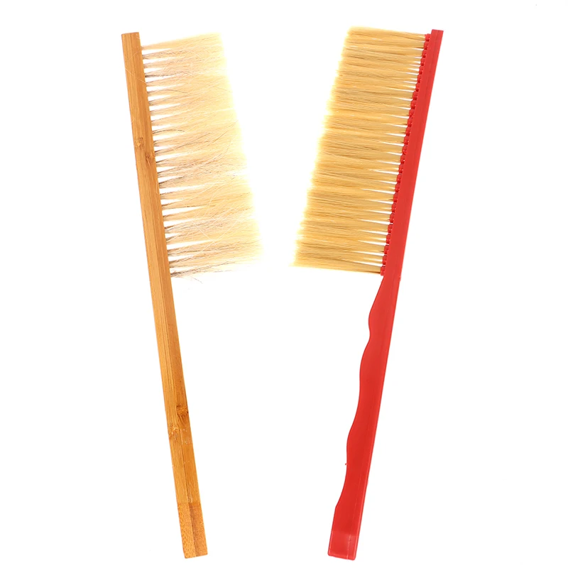 Beekeeping Tools Wood Honey Brush Wasp Bee Sweep Beekeeping Equipment One/Two Rows Of Plastic Horse Tail Hair Bee Brush