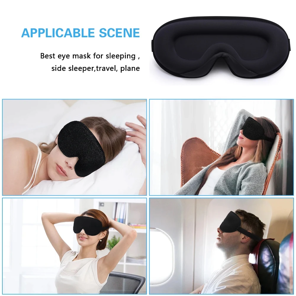 Slim Silk Sleeping Mask Soft Smooth Sleep Mask For Eyes Travel Shade Cover Rest Relax Sleeping Blindfold Eye Cover Sleeping Aid