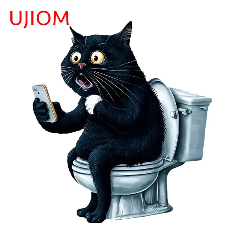 UJIOM Cute Interesting Cat Wall Sticker Enchanting Occlusion Scratch Charming Unique Unique Decal Suitable For Game Room Decor