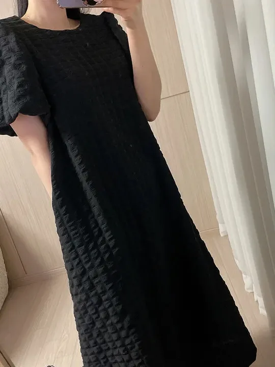 Ele Bubble Sve Long Dr rond Neline t-shirt dimensionnel diamant Design printemps automne Ladylike Faion marque chinoise