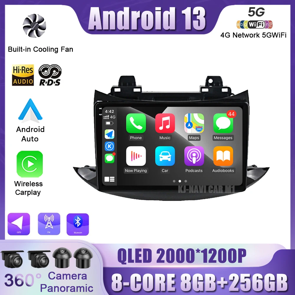 

9"Android 13 For Chevrolet Tracker 3 2013 - 2020 Car Radio Multimedia Video Player Navigation GPS QLED Screen DSP 4G+WIFI NO DVD