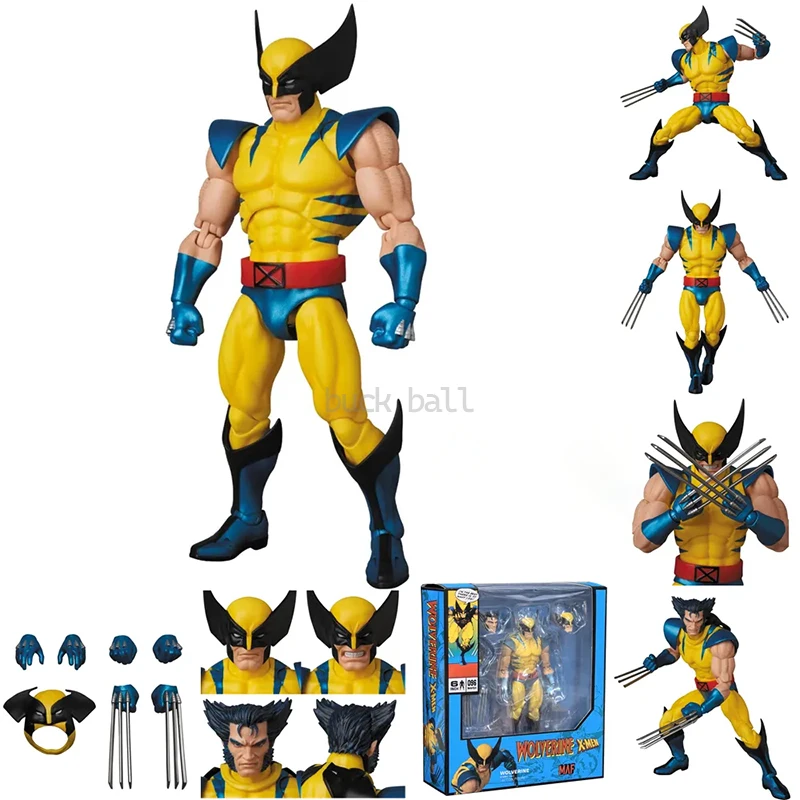 15cm Mafex 096 Wolverine Figure X-Men Wolverine Action Figure Desk Decoration Model Toy Doll Kids Christmas Gifts in stock