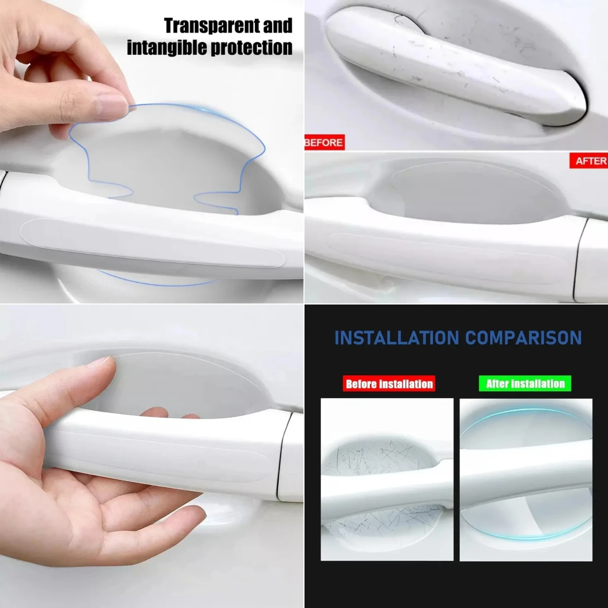

Car Door Bowl Handle Invisible Protective Sticker Auto For Geely Emgrand Coolray Boyue Xingyue Binyue Geometry C Jiaji Vision Ha