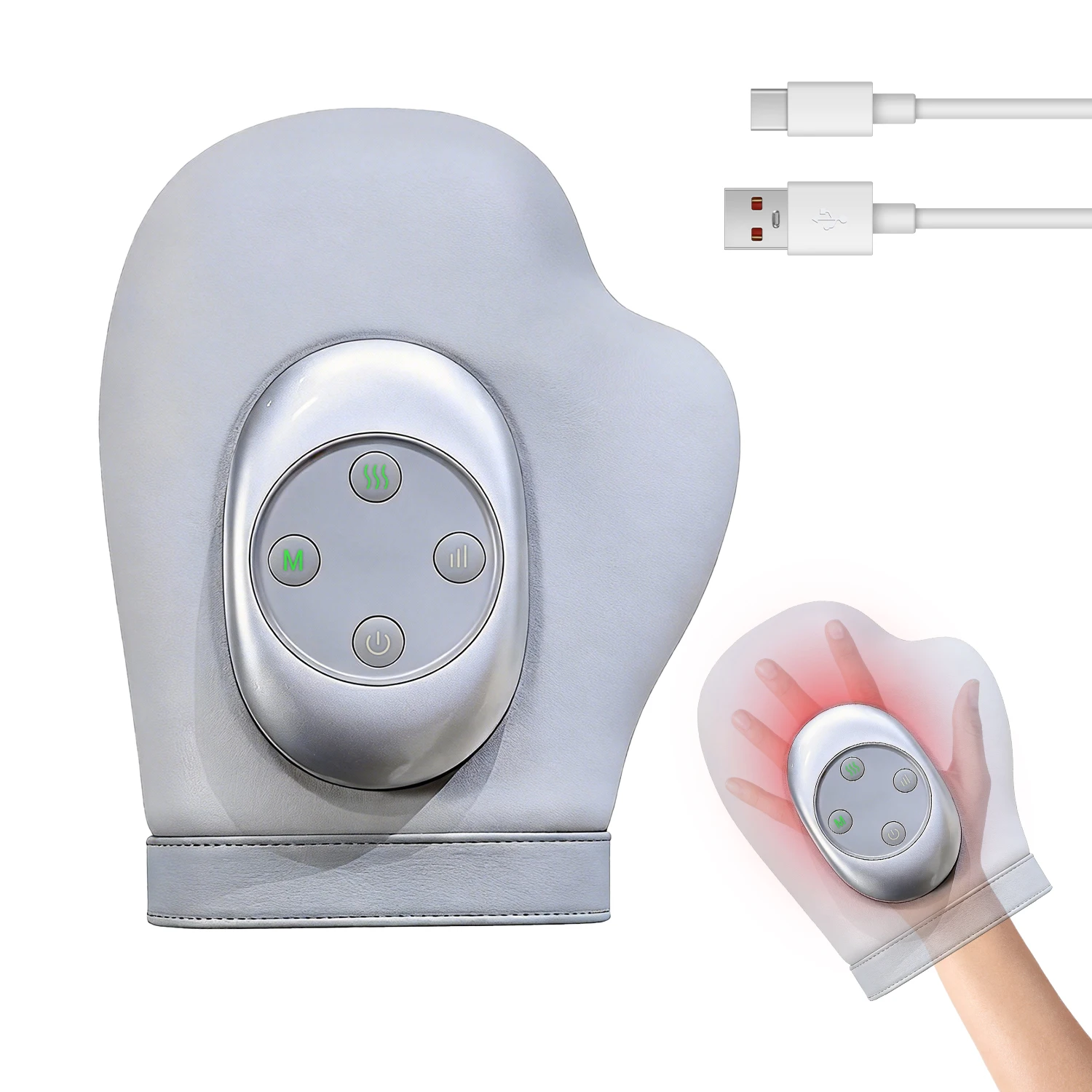 エアバッグ圧縮式ハンドマッサージャー-指・手首・手のひらマッサージ機-振動グローブ-手の筋肉リラックスギフト-2026年新作