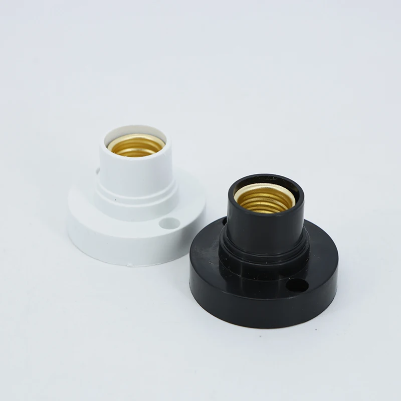 1pcs White Black E14 LED Light Lamp Holder Bulb Screw Power Socket Conversion Lampholders Surface Fixing Base Holder A1