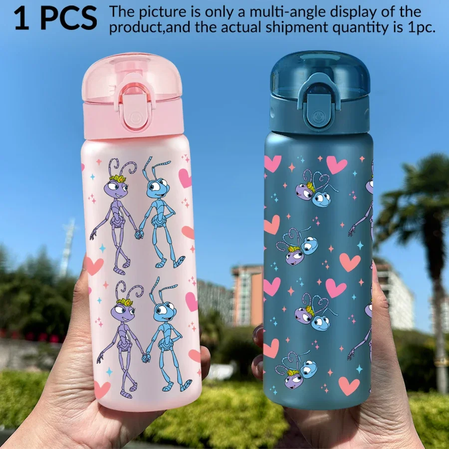 1 Buah Botol Air Plastik Pola Disney Ant Love 26oz Cangkir Air Olahraga Luar Ruangan Hadiah Ulang Tahun/Homecoming