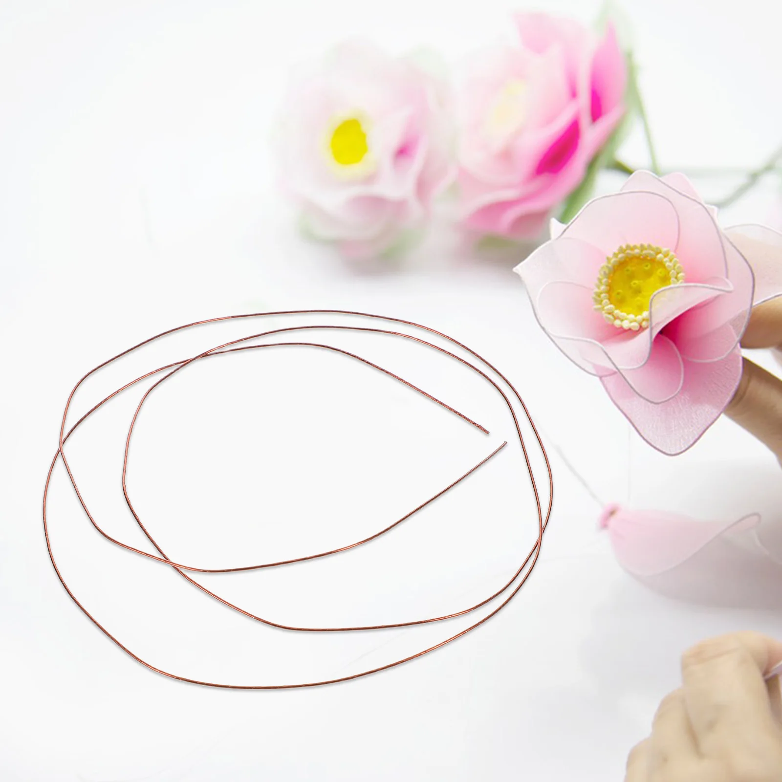 

50Pcs Floral Wire Thin Iron Wire for Crafting Flower Stems Bouquet Stem Wrapping Artificial Flower Supplies Wreath Making