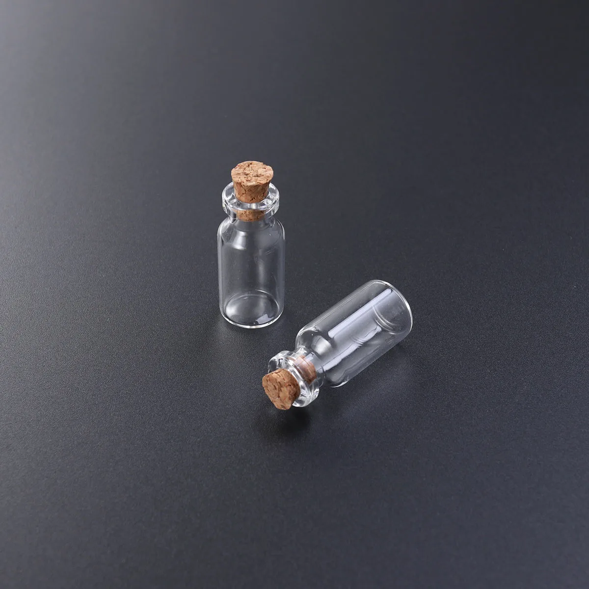 

25 pcs Soft Cork Test Tubes Clear Glass 16X35X7Mm Lightweight Storage For Candy Lotion Samples Use Test